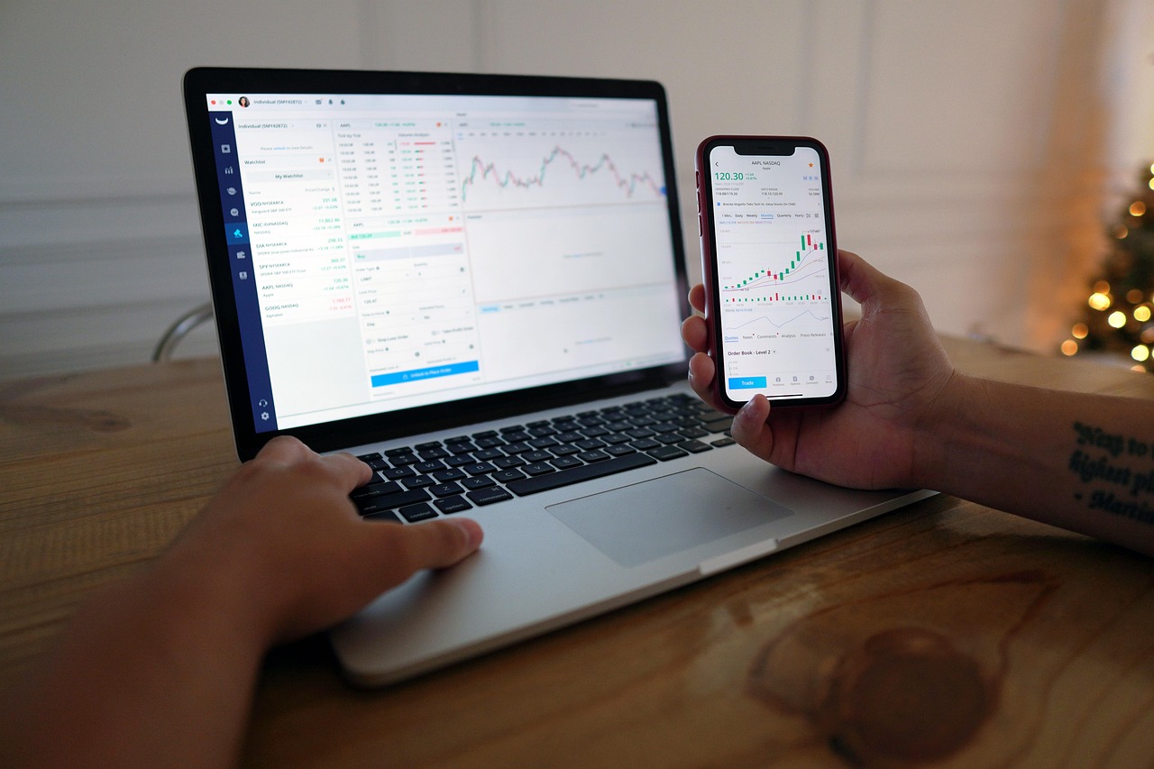 A clean, modern financial growth chart on a screen representing low-cost index funds.