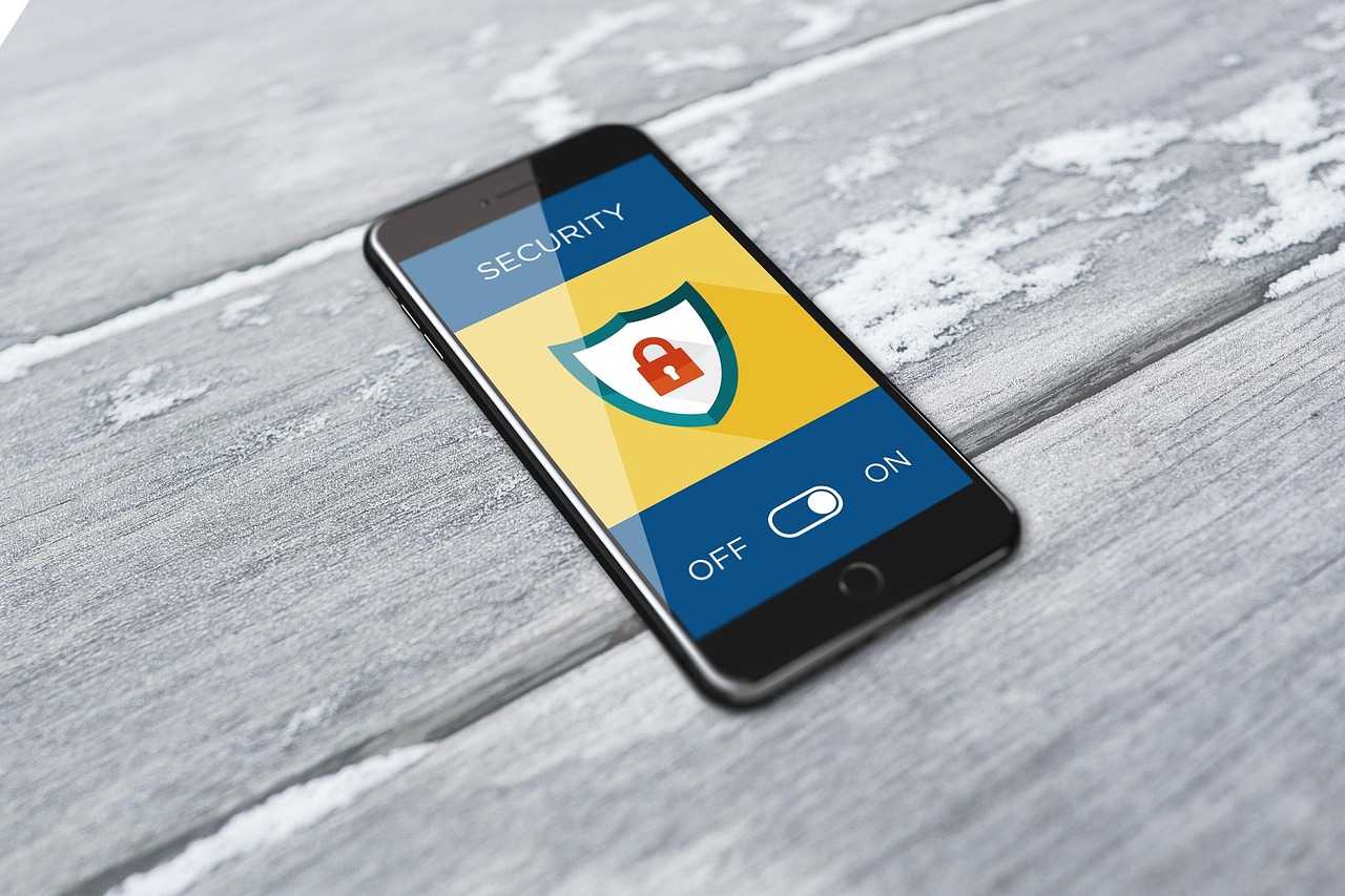 A conceptual image of a digital padlock on a smartphone screen representing financial security.